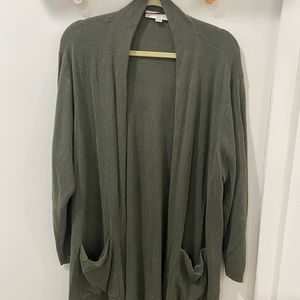LOFT Plus Green Knit Cardigan *Like New Condition*